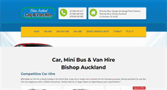 Desktop Screenshot of bishopaucklandcarandvanhire.co.uk